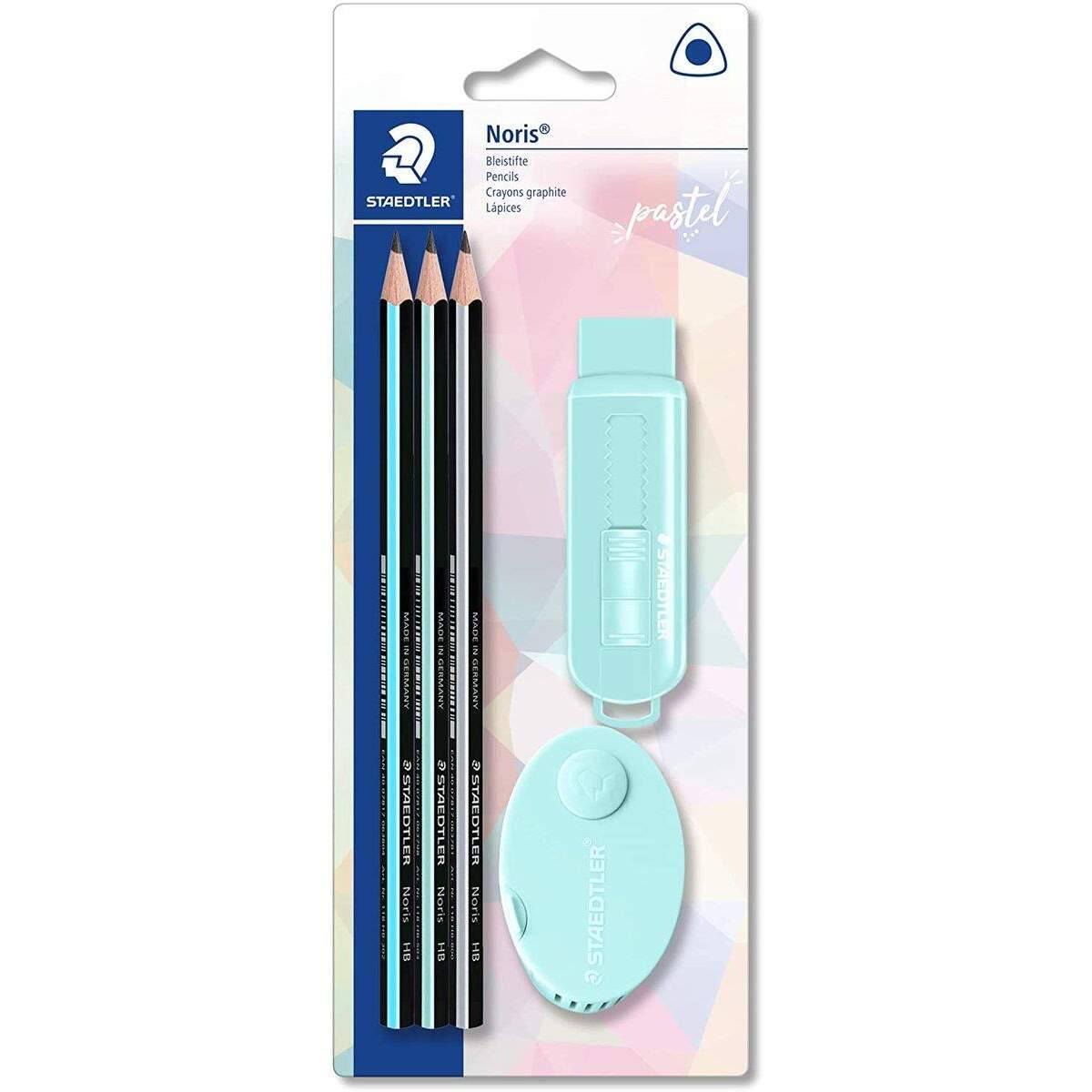 STAEDTLER® Pastell Set 61, mit 3 Bleistiften, 1 Radierer, 1 Spitzer sortiert