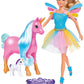Steffi als Fee mit schwangerem Einhorn