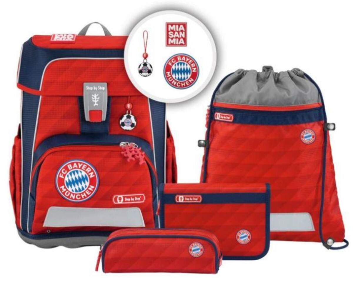Step by Step Schulranzen-Set „CLOUD“, FC Bayern, Mia san Mia