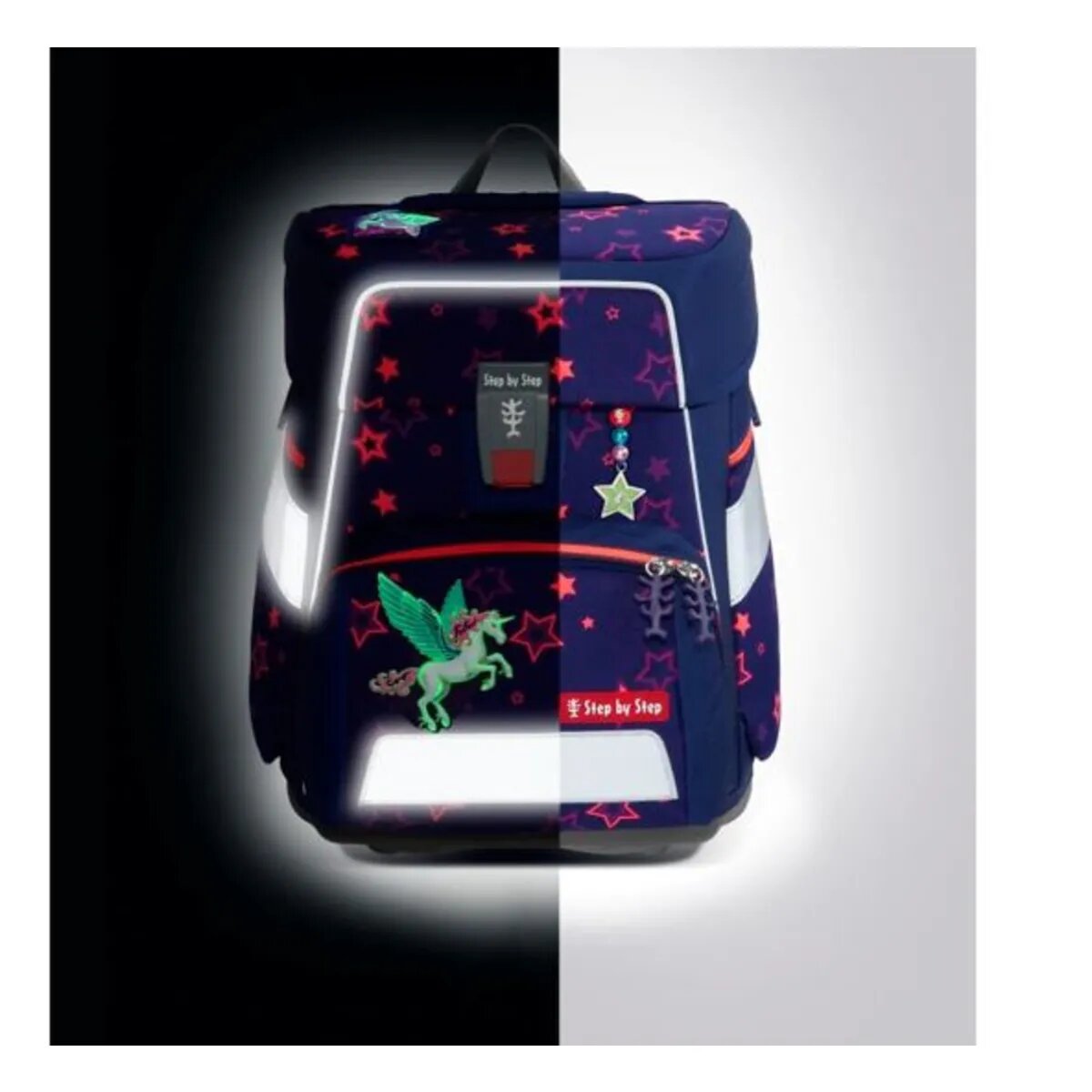 Step by Step SPACE SHINE Schulranzen-Set "Pegasus Night Nuala", 5-teilig