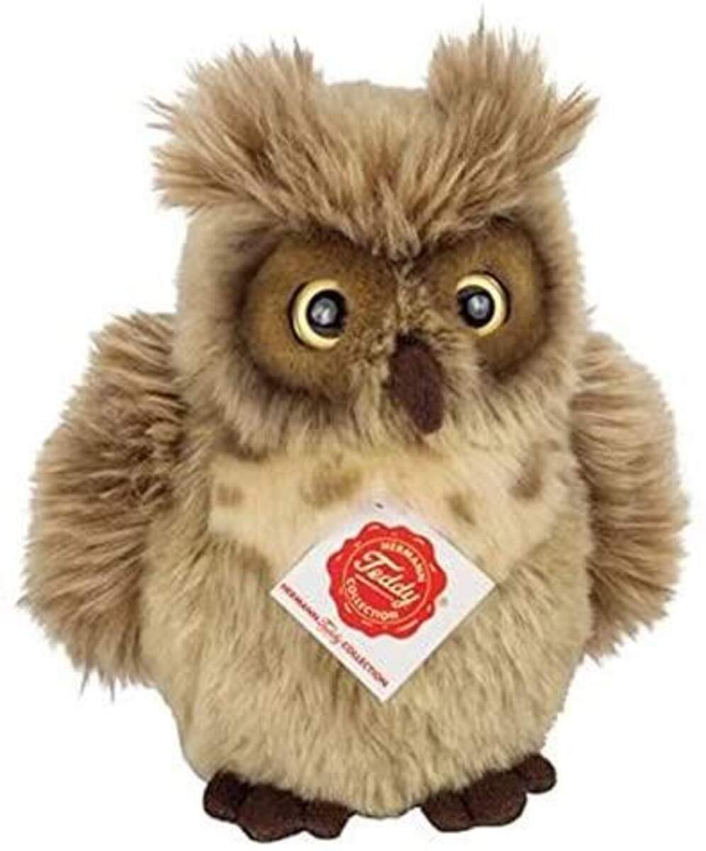 Teddy Herrmann Eule graubraun 17 cm