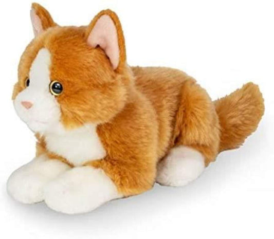 Teddy Hermann Katze liegend rot 20 cm