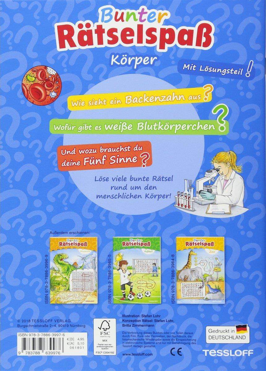 Tessloff Bunter Rätselspaß Körper