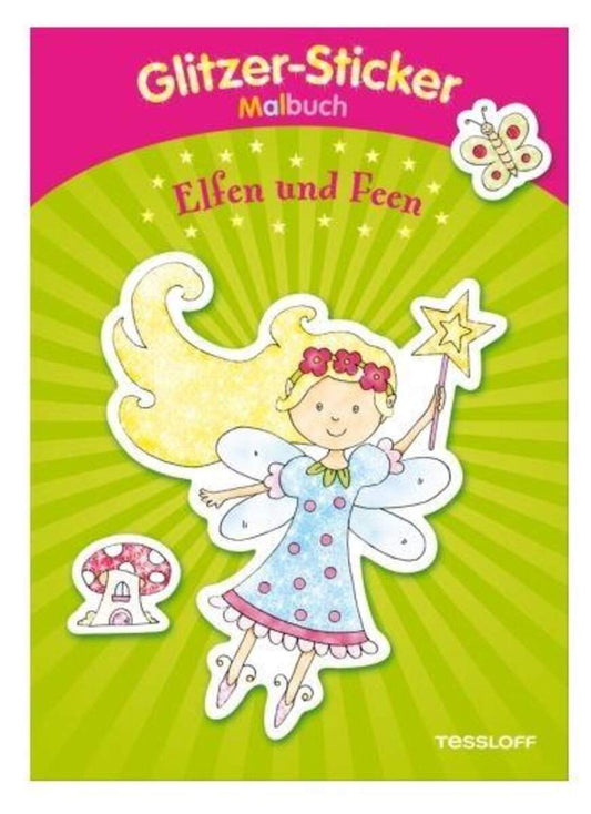 Tessloff Glitzer-Sticker Malbuch Elfen und Feen