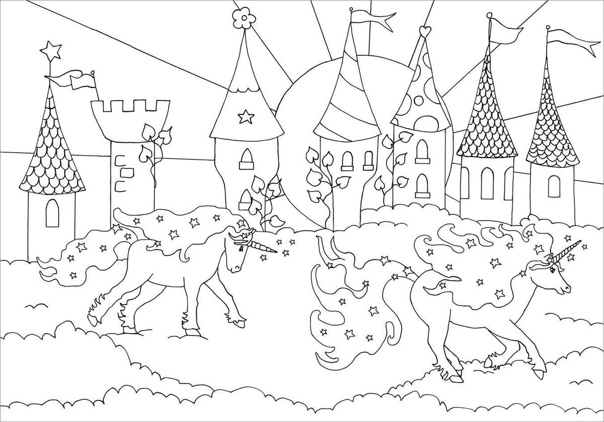 Tessloff Glitzerzauber Malbuch. Einhörner