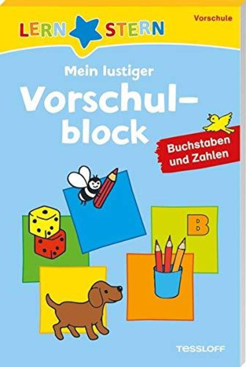 Tessloff Lernstern - Mein lustiger Vorschulblock: Buchstaben und Zahlen