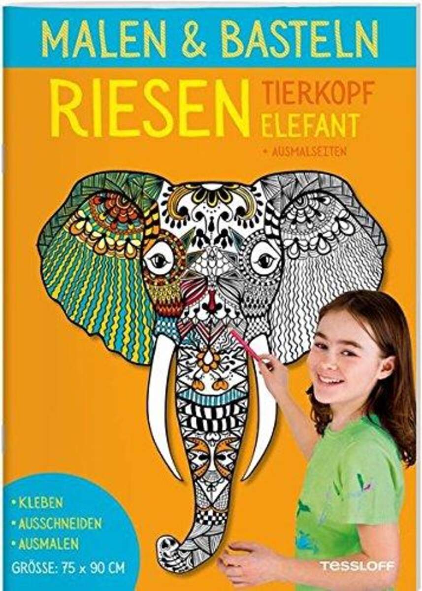 Tessloff Malen & Basteln. RIESEN Tierkopf Elefant
