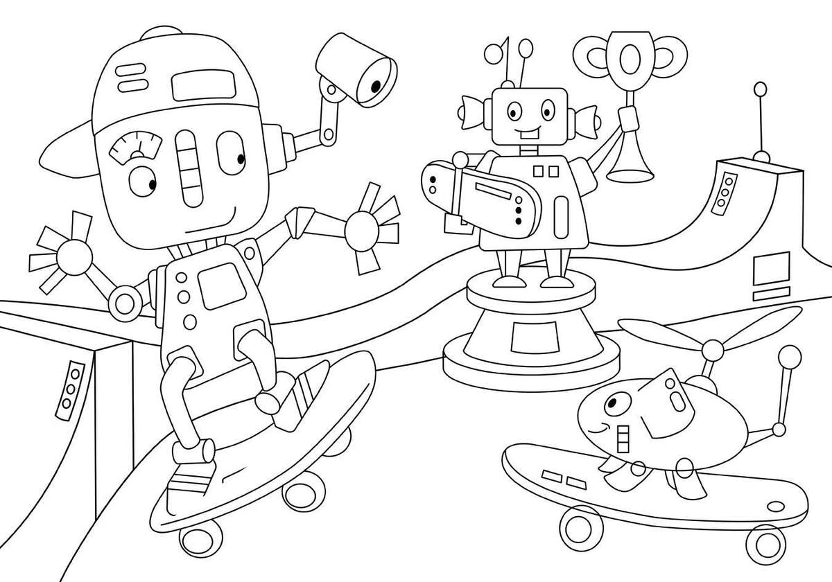 Tessloff Metallic-Sticker Malbuch. Roboter: Mit 45 Metallic-Stickern