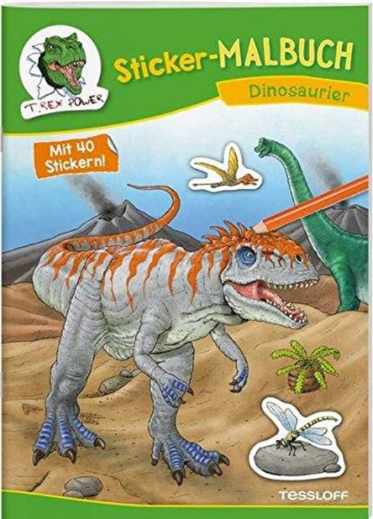Tessloff Sticker-Malbuch - Dinosaurier: 40 Sticker