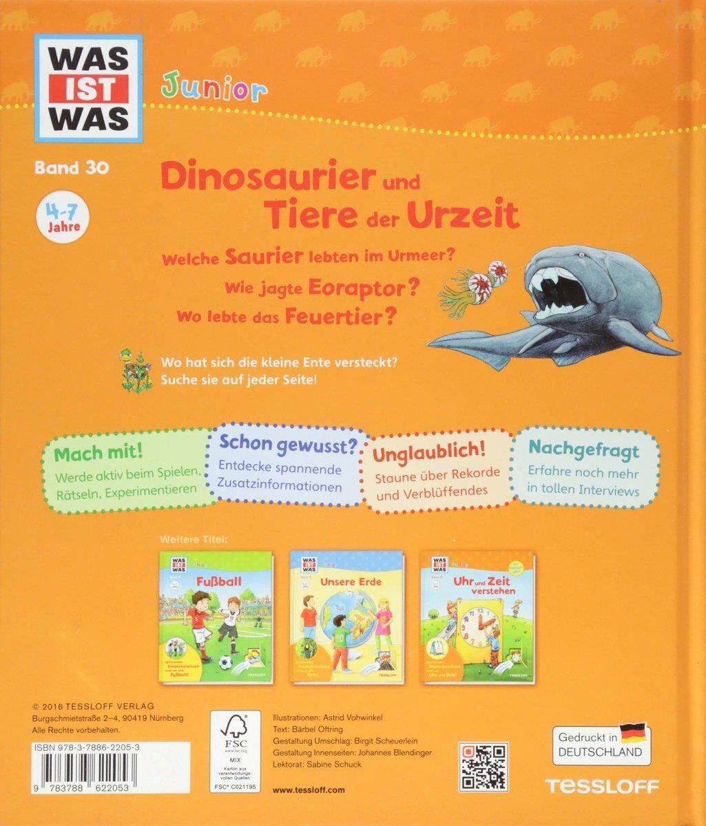 Tessloff WAS IST WAS Junior - Dinosaurier und Tiere der Urzeit