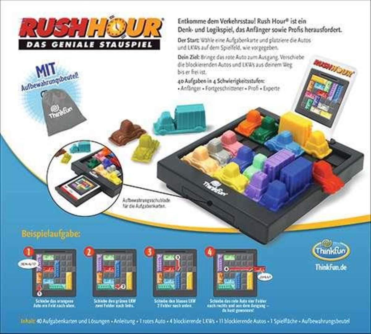 ThinkFun Rush Hour - Das geniale Stauspiel und bekannte Logikspiel