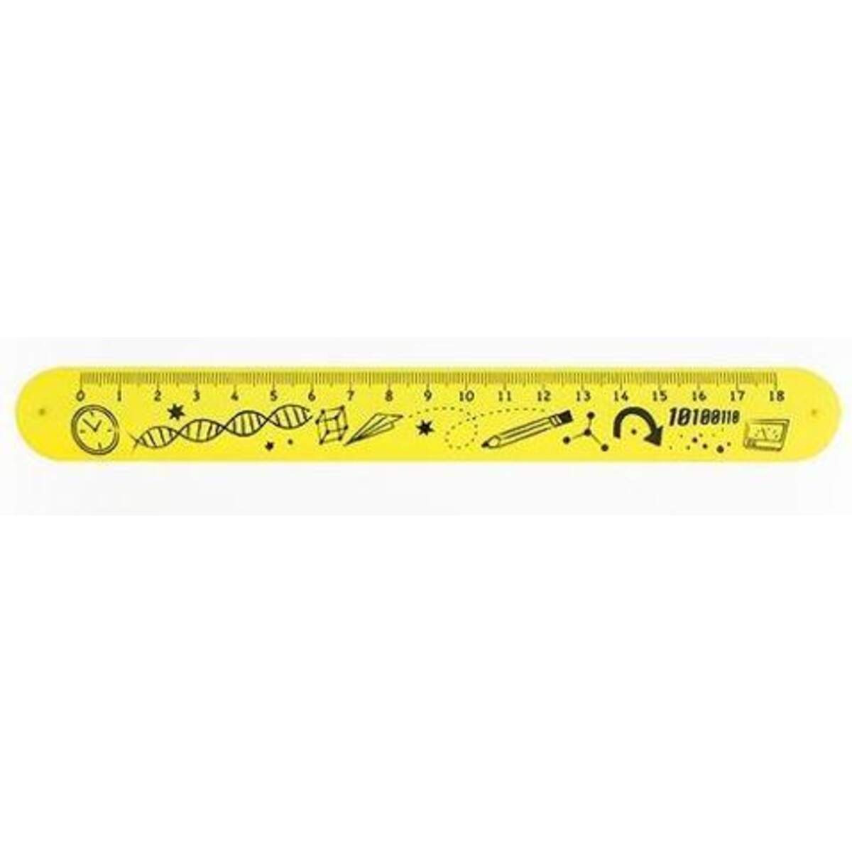 Trendhaus Relax&Be Clever Snap-It Lineal 18cm, 4-fach sortiert