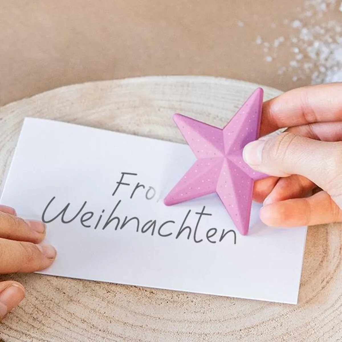 Trendhaus WICHTEL Glücksstern-Radierer, 1 Stück, 4-fach sortiert