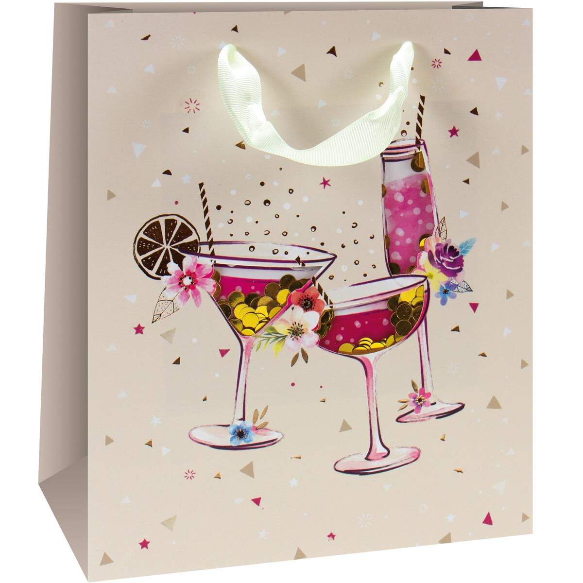 Trötsch Geschenktasche Konfetti, 1 Stück, 2-fach sortiert