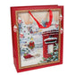 Trötsch Geschenktasche Weihnachts-Glitzer, 24 x 18 x 8 cm, 1 Stück, sortiert