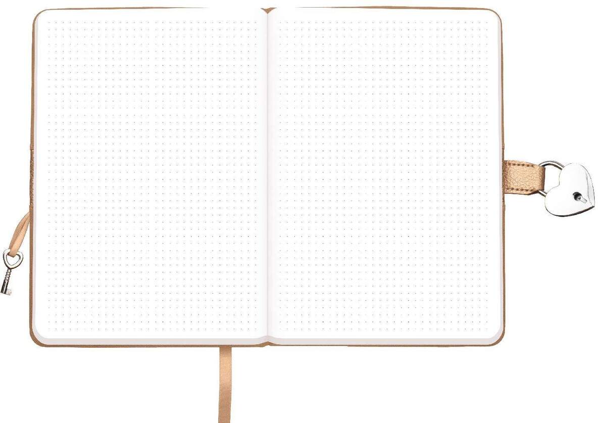 Trötsch Tagebuch matt und shiny beige mit Schloss